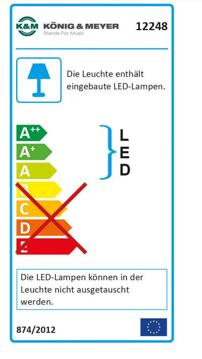 Lámpara de atril K&M 12248 LED Concert Light-2