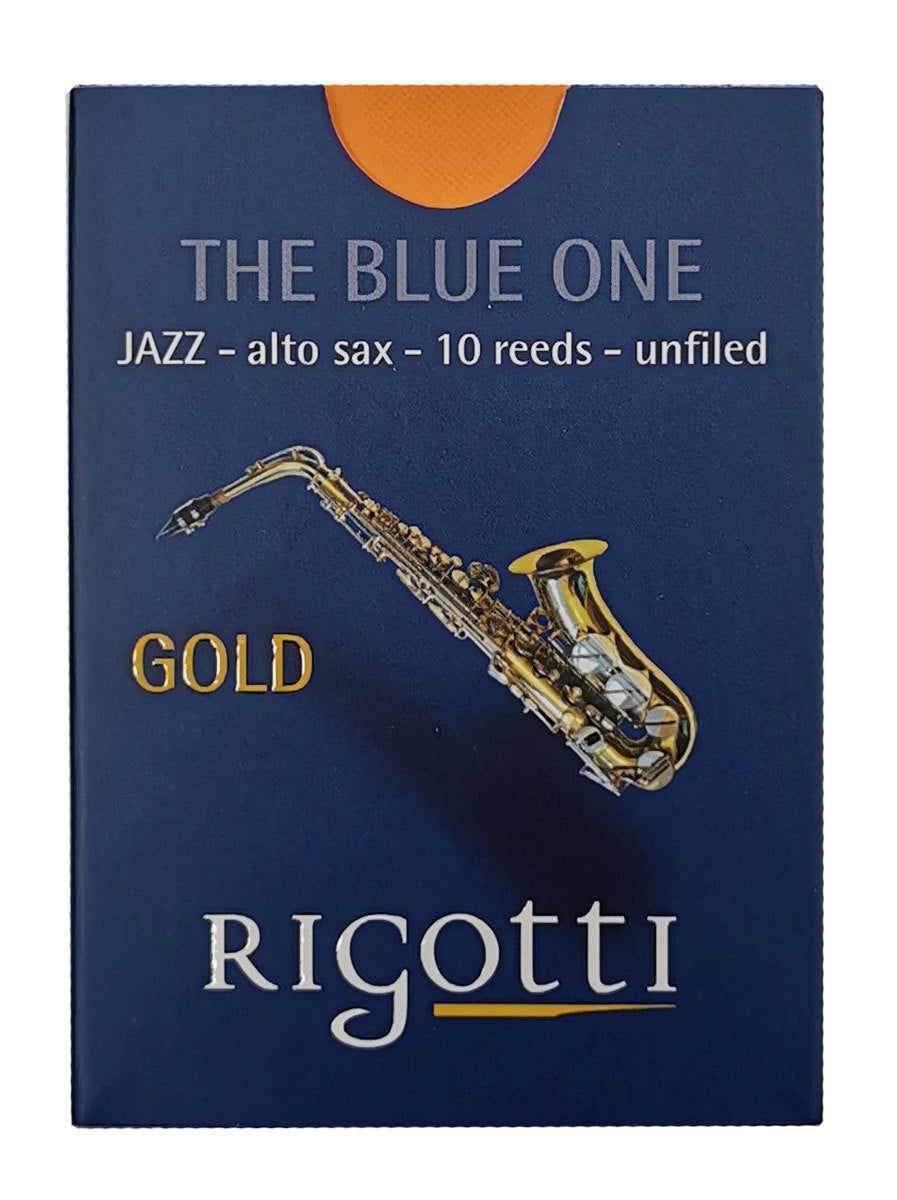 Caja de 10 cañas RIGOTTI Gold Jazz para Saxofón alto
