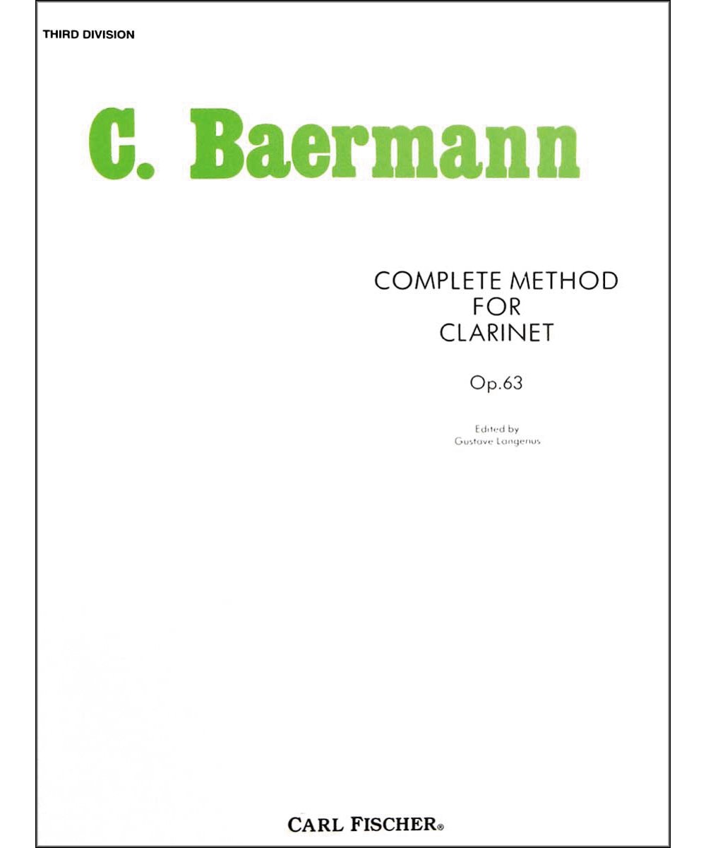 Complete Method for Clarinet Op. 63 C. Baermann Vol 3
