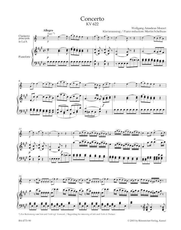 Concerto in A major para clarinete y orquesta, W.A. Mozart-0