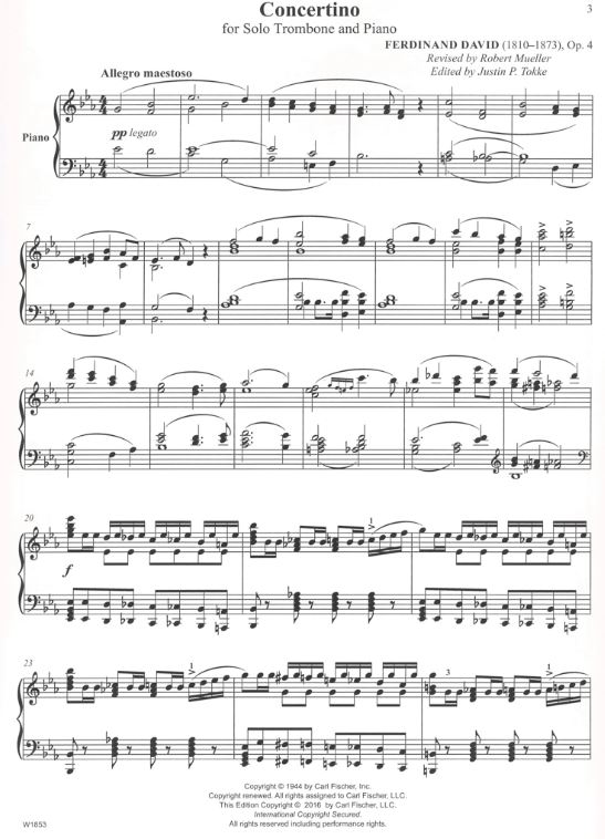 Concertino Op. 4 para Trombon, Ferdinand David-0