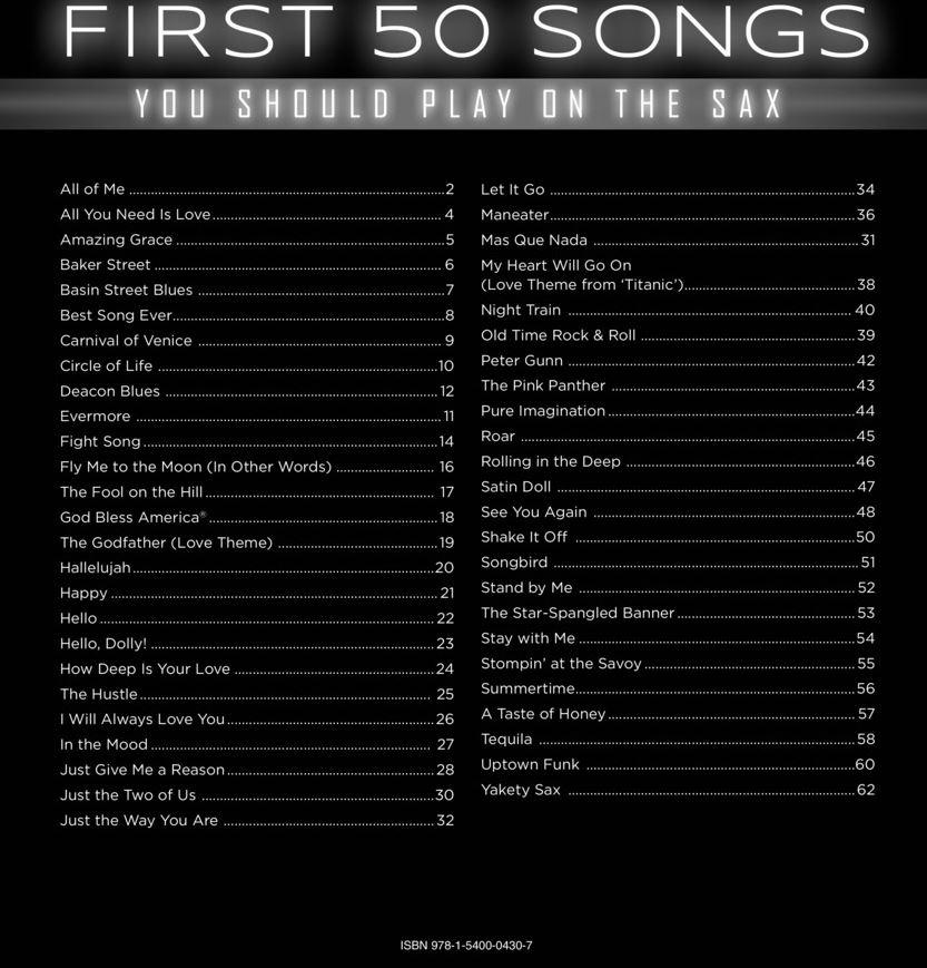 First 50 Songs You Should Play on the Sax-0