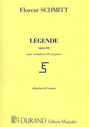 LÉGENDE Op 66 para saxo alto y piano