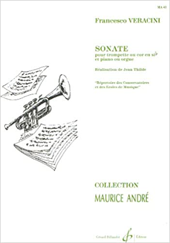 SONATA para Trompeta en Sib y piano/Organo VERACINI