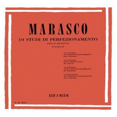 10 Estudios de perfeccionamiento para Clarinete MARASCO