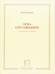 Tema con Variaciones para Clarinete en La y Piano FRANÇAIX