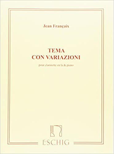 Tema con Variaciones para Clarinete en La y Piano FRANÇAIX