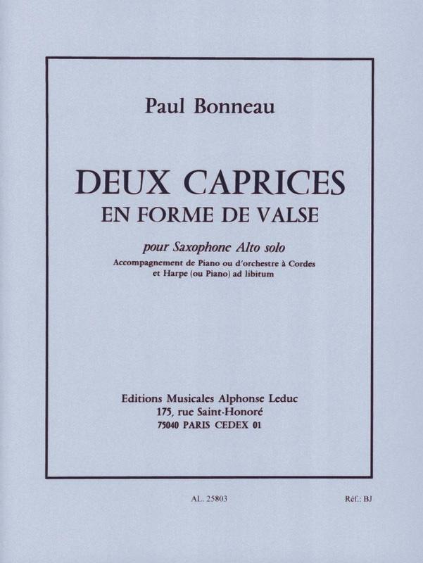 Dos caprichos en forma de vals PAUL BONNEAU