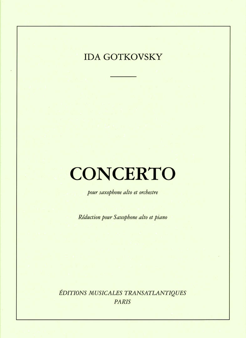 Concierto para Saxofón alto y orquesta IDA GOTKOVSKY