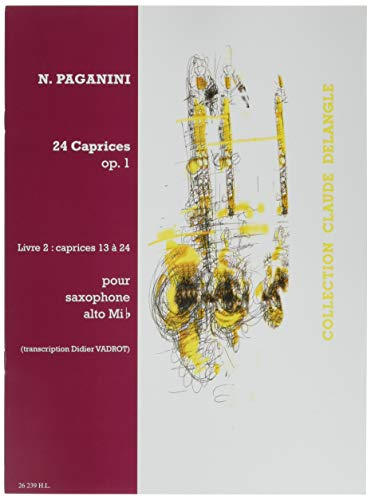 24 Caprichos Vol. 2 para Saxofón Alto N. PAGANINI