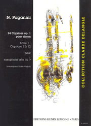 24 Caprichos Vol. 1 para Saxofón Alto N. PAGANINI