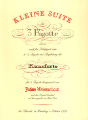 Kleine Suite para 3 Fagotes JULIUS WEISSENBORN