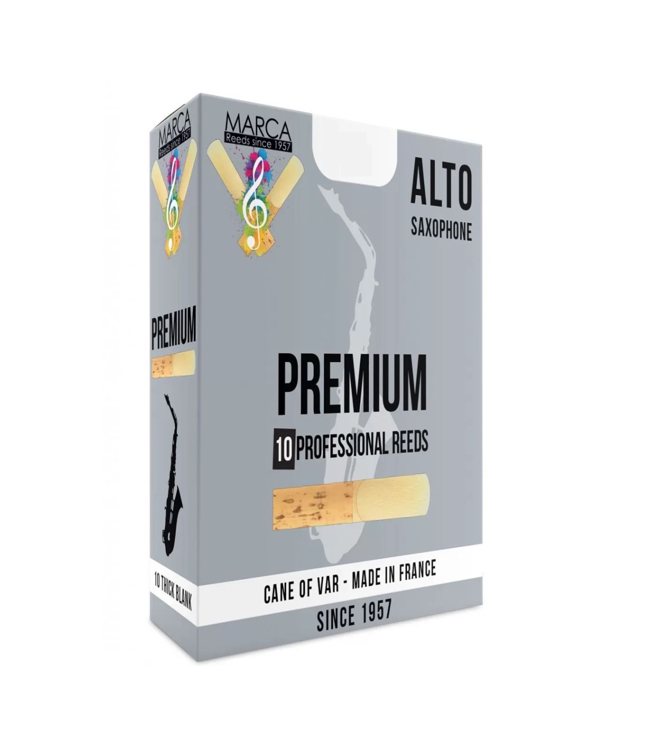 Caja de 10 cañas MARCA PreMium para Saxofón Alto