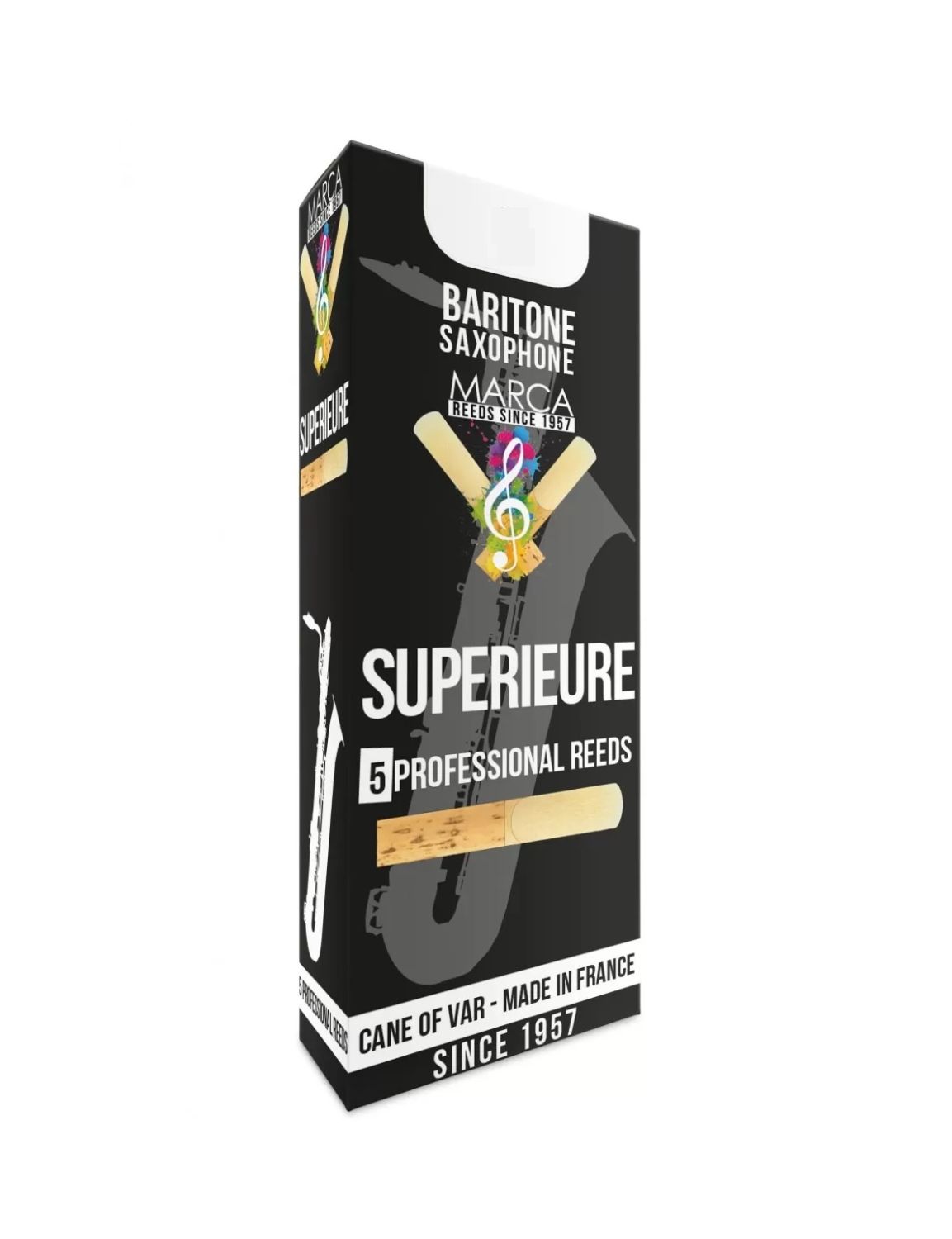 Caja de 5 cañas MARCA Superieure para Saxofón Barítono