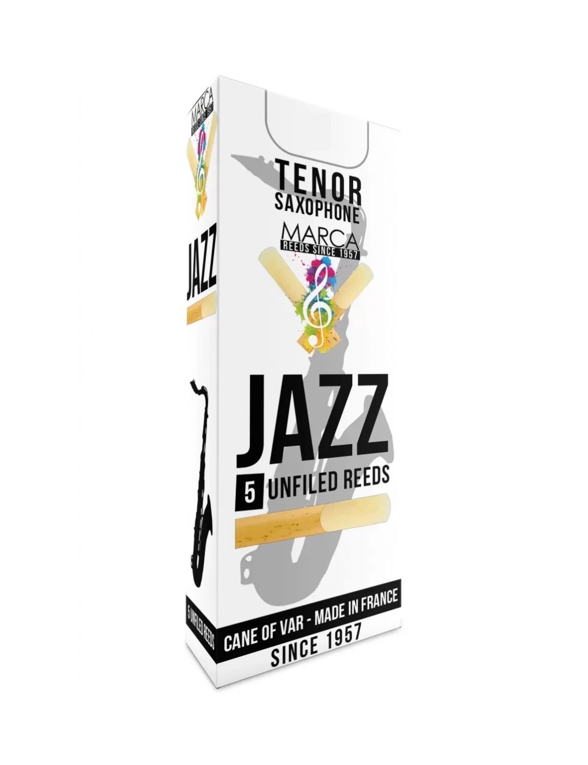 Caja de 5 cañas MARCA Jazz Unfiled para Saxofón Tenor