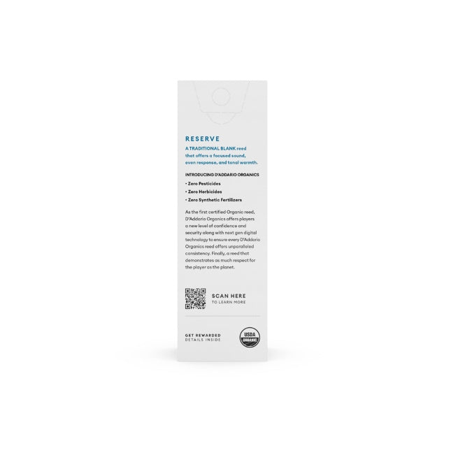 Caja de 5 cañas D'ADDARIO Organic Reserve para Clarinete Bajo-0