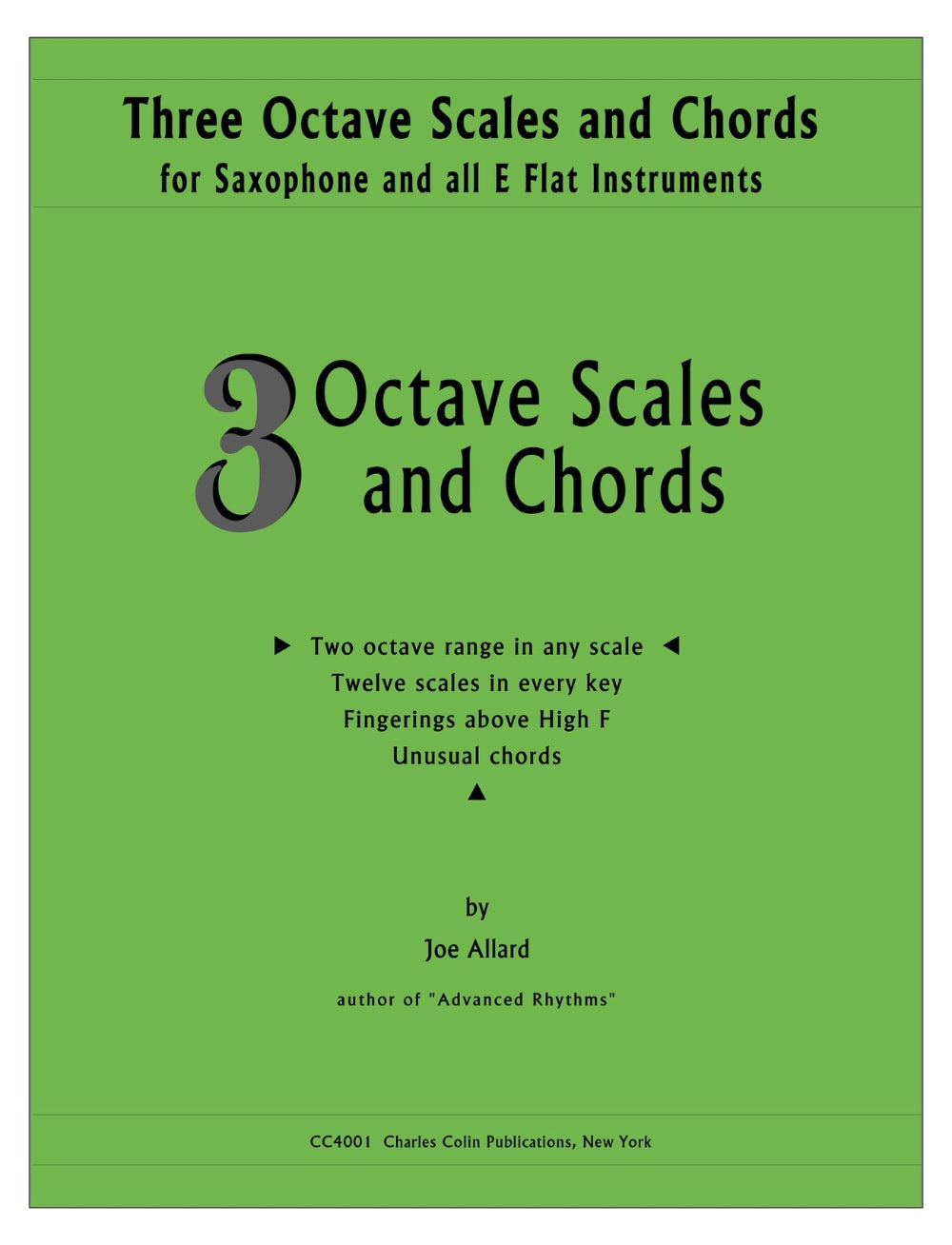 Three Octave Scales and Chords para Saxofón JOE ALLARD