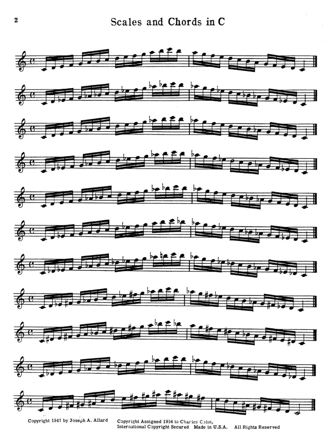 Three Octave Scales and Chords para Saxofón JOE ALLARD-1