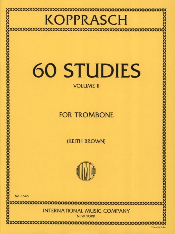 60 Estudios para Trombón Volúmen 2 G. KOPPRASCH