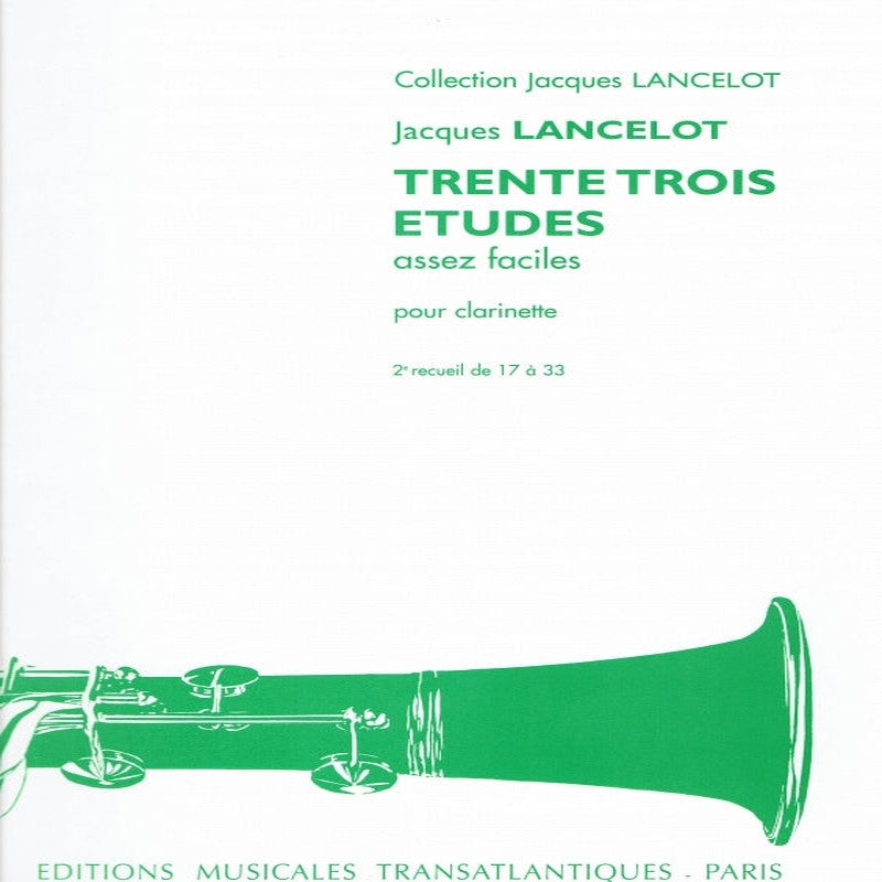 33 Etudes assez faciles para Clarinete Volumen 2 J. LANCELOT