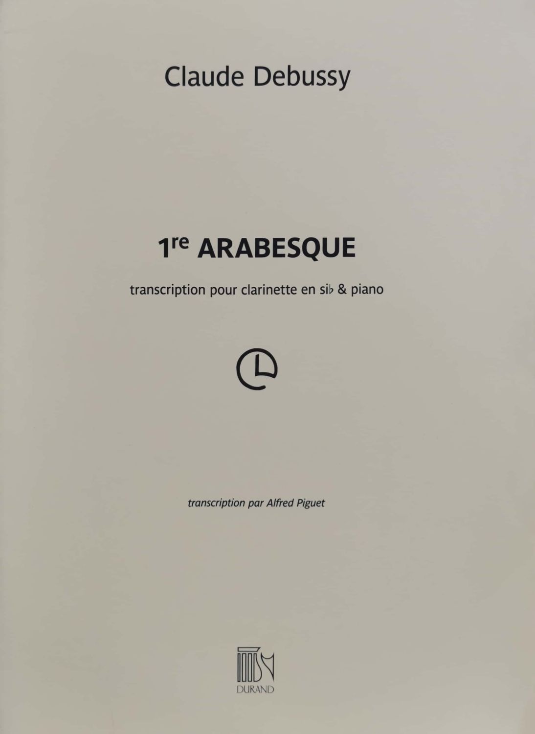 Arabesque Nº 1 Transcripción para Clarinete y Piano C. DEBUSSY