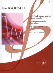 416 Estudios progresivos para Clarinete Vol. 3 Fritz KROEPSCH