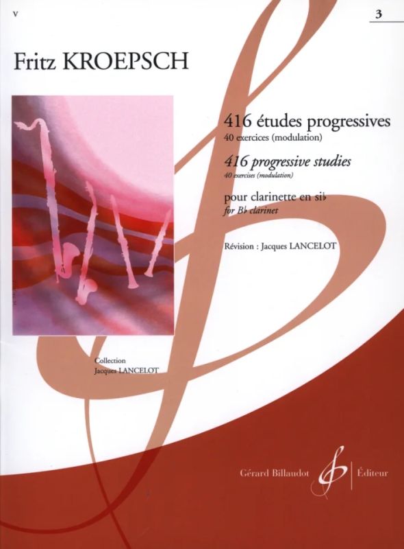 416 Estudios progresivos para Clarinete Vol. 3 Fritz KROEPSCH