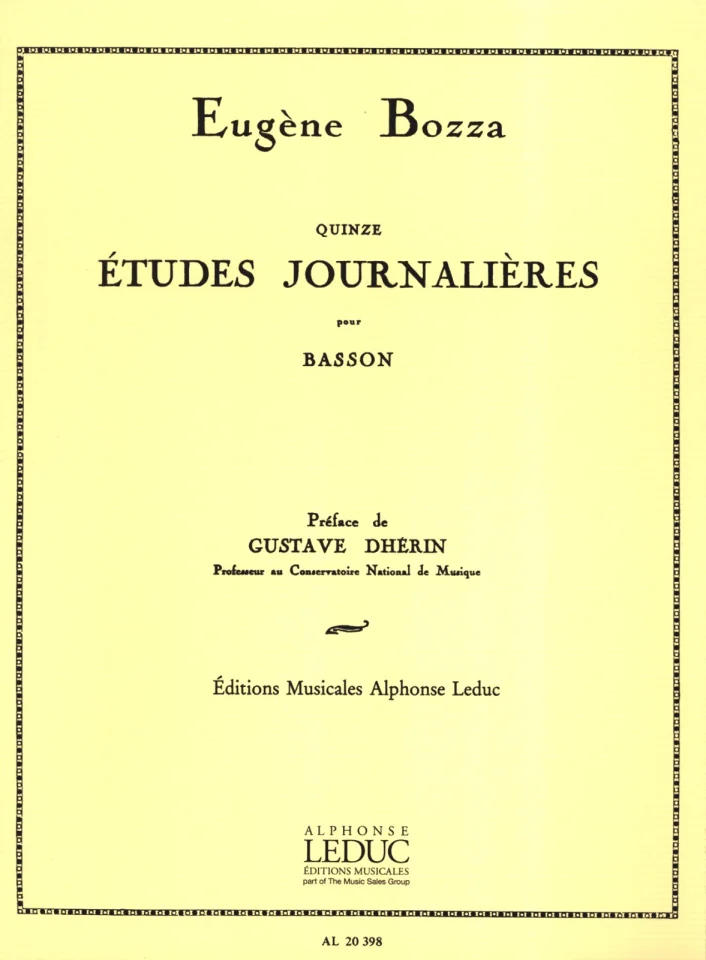 Quinze Etudes Journalières pour Basson E. BOZZA