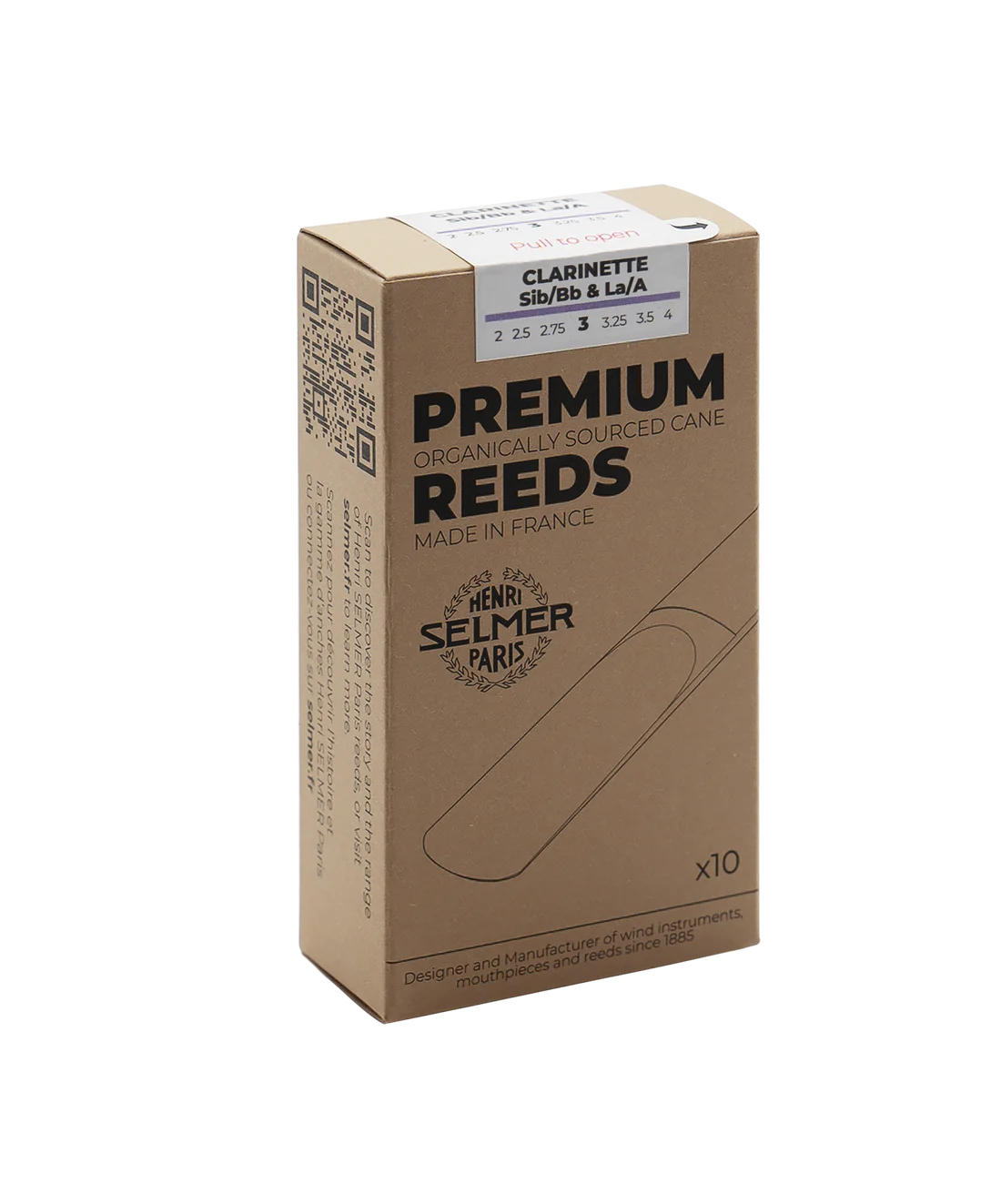 Caja de 10 cañas SELMER Premium para Clarinete