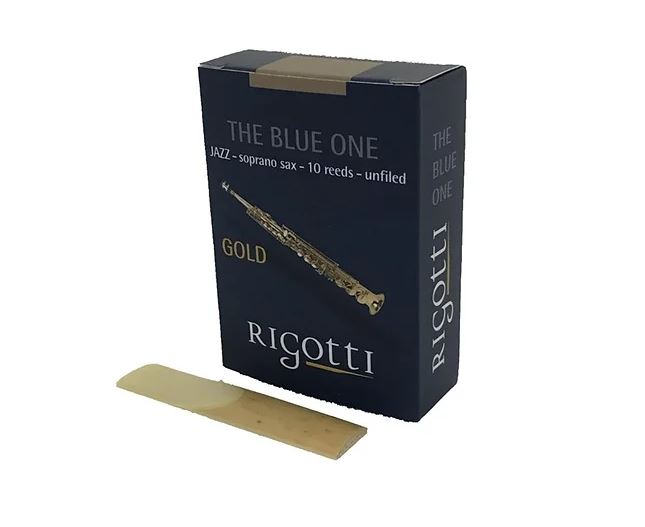 Caja de 10 cañas RIGOTTI Gold Jazz para Saxofón Soprano