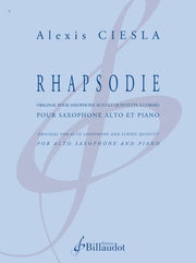 Rhapsodie para saxofón alto y piano ALEXIS CIESLA