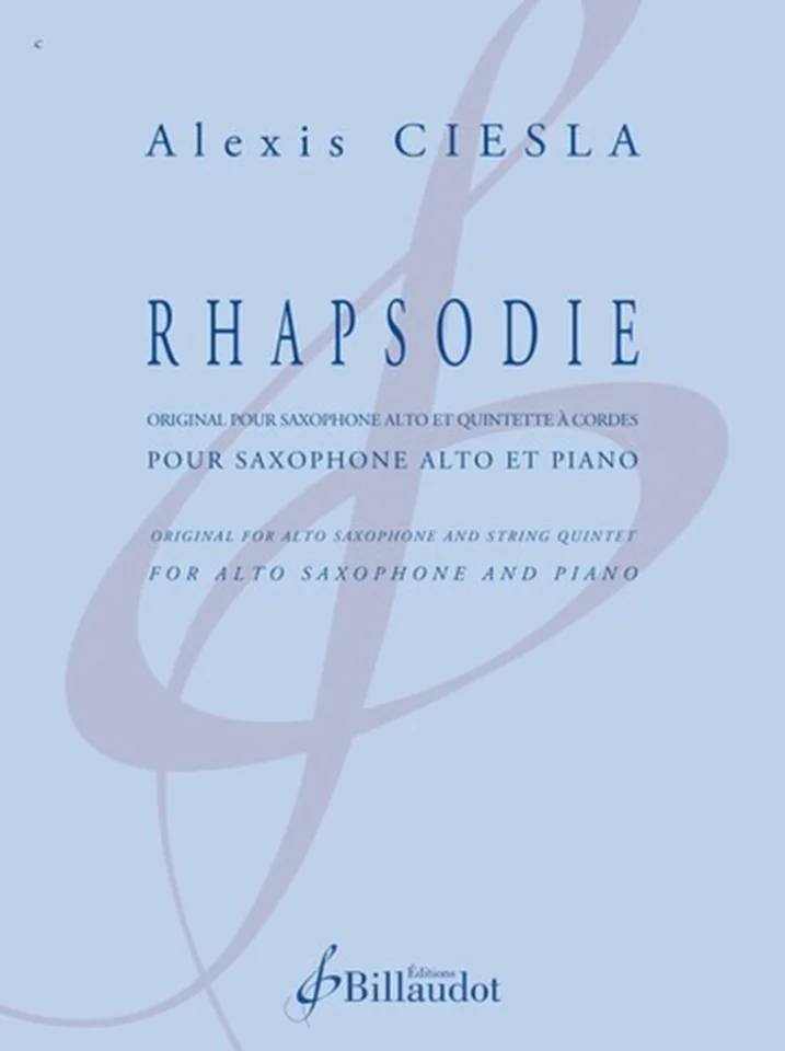 Rhapsodie para saxofón alto y piano ALEXIS CIESLA