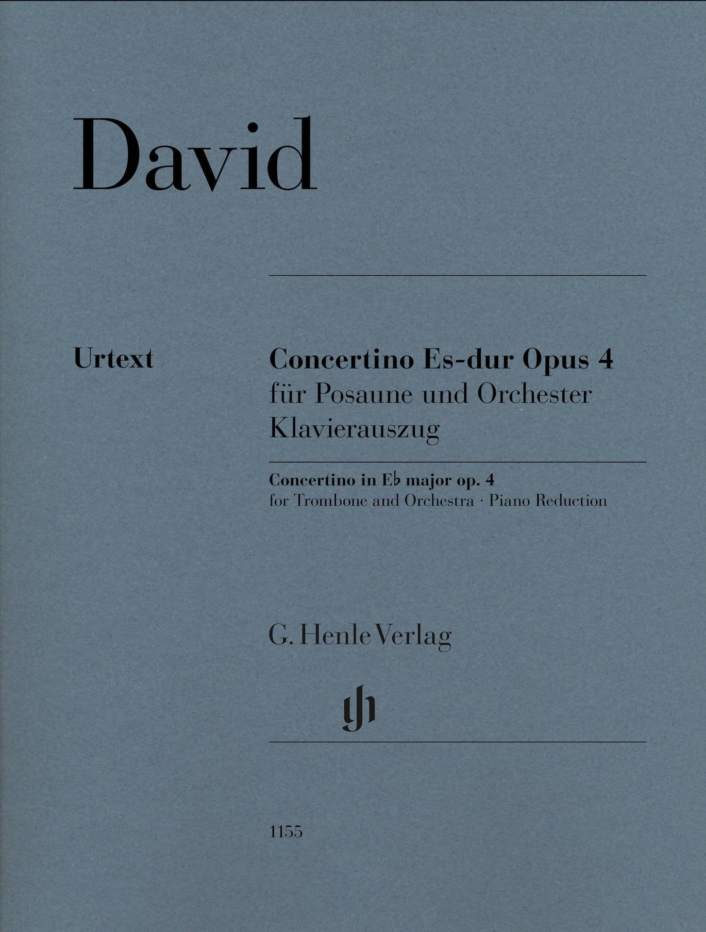 Concertino E flat major op. 4 Trombone and Orchestra FERDINAND DAVID