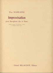 Improvisation para saxofón alto y piano ELSA BARRAINE