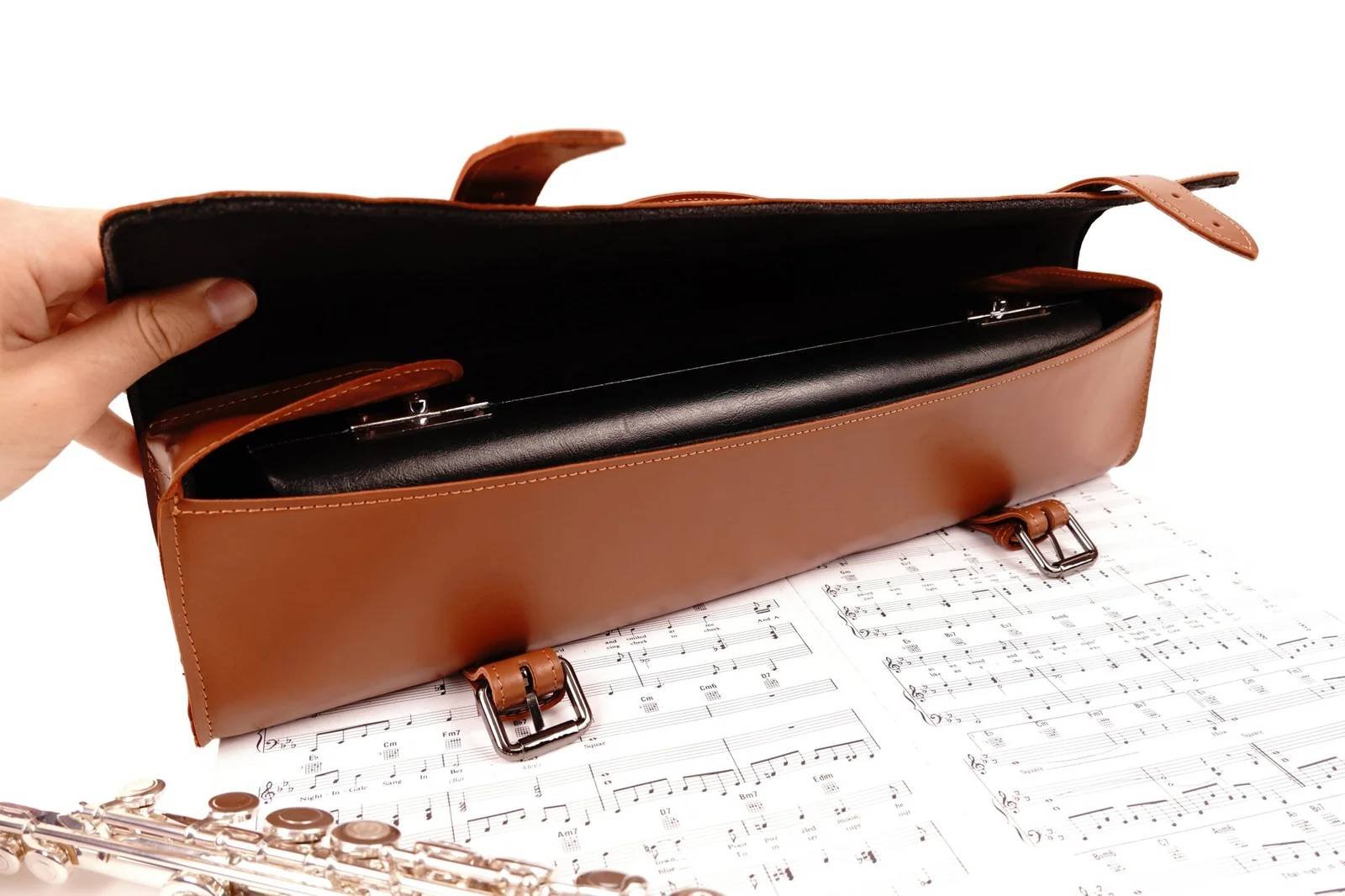 Funda MG Detroit Leather Classic para estuche Flauta