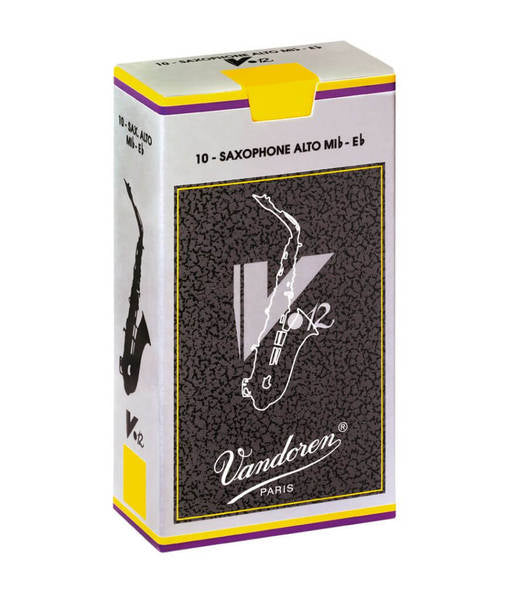Caja de 10 cañas VANDOREN V12 para Saxofón alto