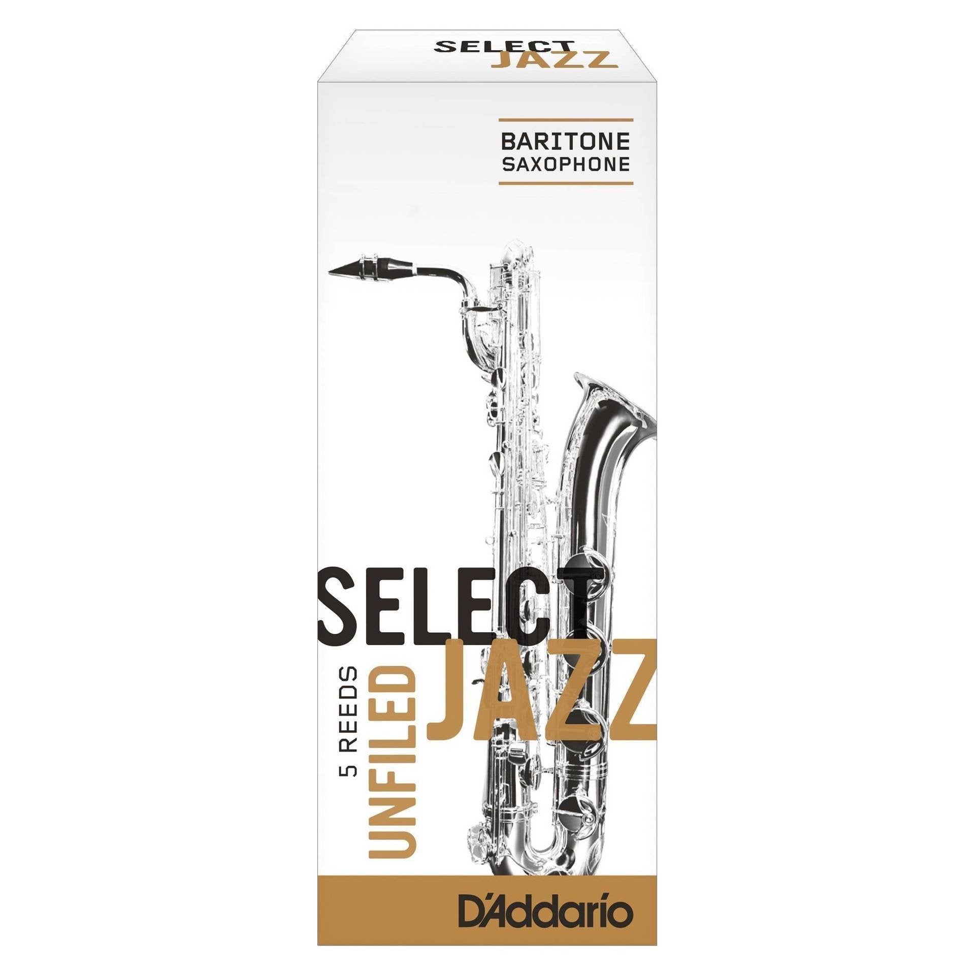 D'ADDARIO Select Jazz Unfiled 3 Soft Old Stock Baritone Saxophone Reeds
