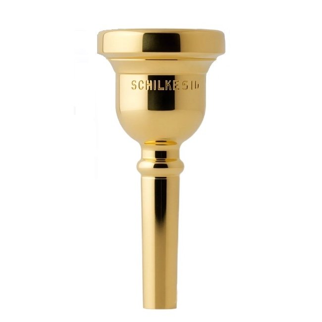 SCHILKE 51B Gold Plated Large shank Trombone Mouthpiece