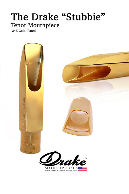 Boquilla DRAKE Stubbie Metal 24K para saxofón tenor-0