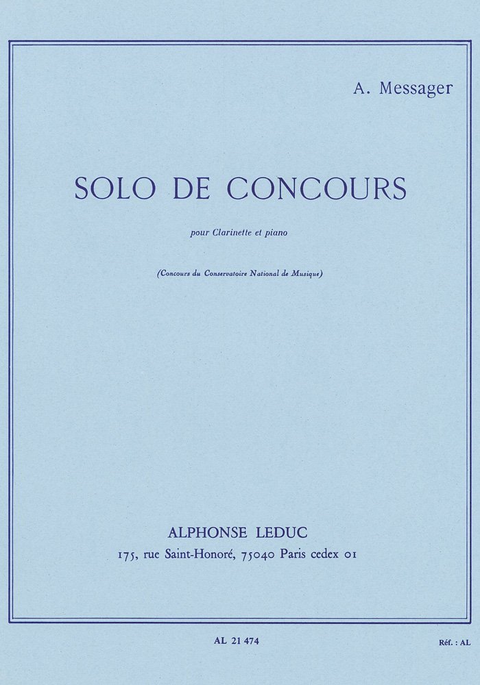 Solo de concours para clarinete e piano ANDRE MESSAGER