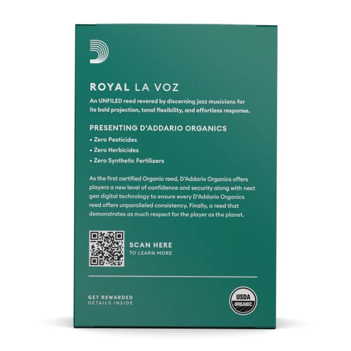 D'ADDARIO Royal LA VOZ Organic Alto Saxophone Reeds