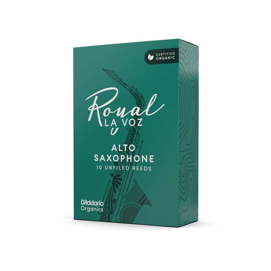 Caja 10 cañas D'ADDARIO Royal LA VOZ Organic Saxofón Alto