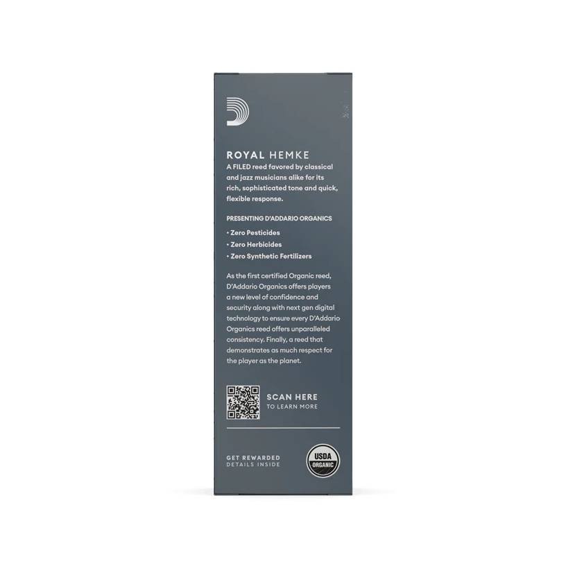 D'ADDARIO Royal HEMKE Organic Tenor Saxophone Reeds