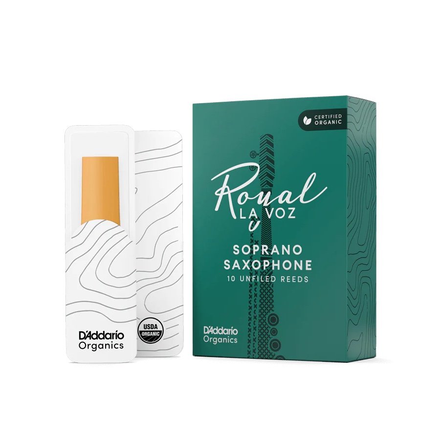 Caja 10 cañas D'ADDARIO Royal LA VOZ Organic Saxofón Soprano