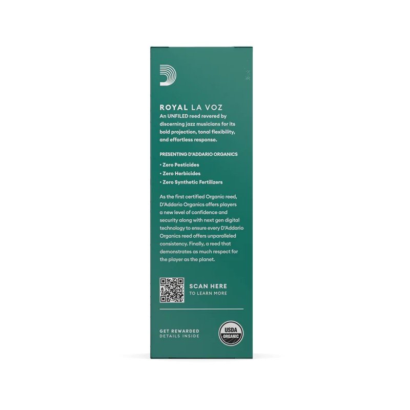 D'ADDARIO Royal LA VOZ Organic Bass Clarinet Reeds
