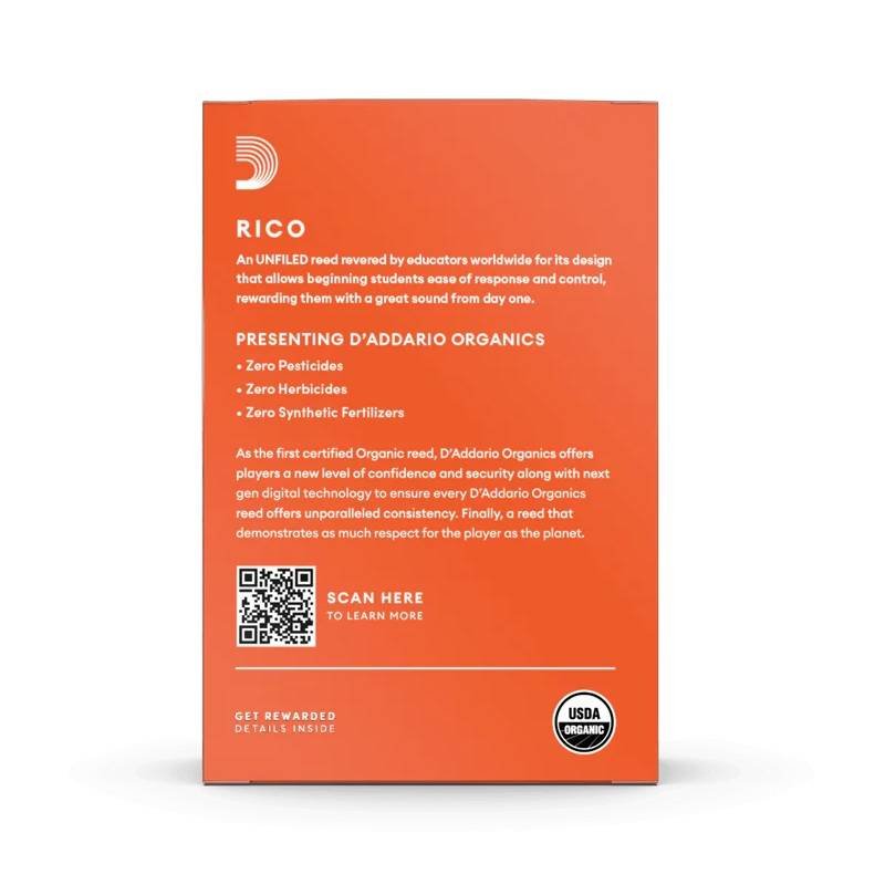 D'ADDARIO Rico ORGANIC Bb Clarinet Reeds