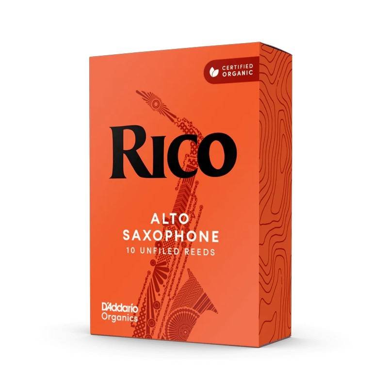 Caja 10 cañas D'ADDARIO Rico ORGANIC Saxofón Alto