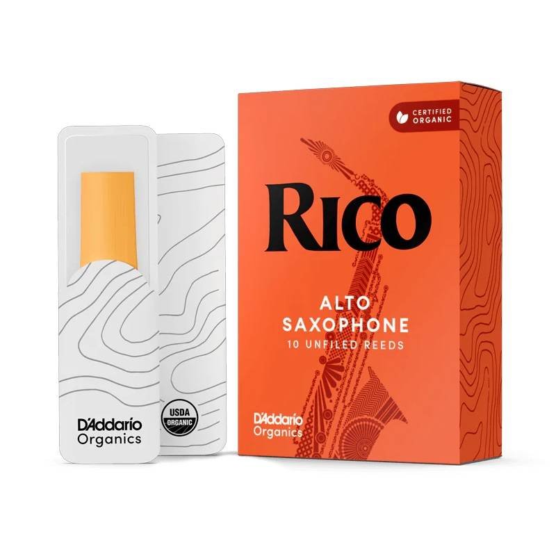 Caja 10 cañas D'ADDARIO Rico ORGANIC Saxofón Alto