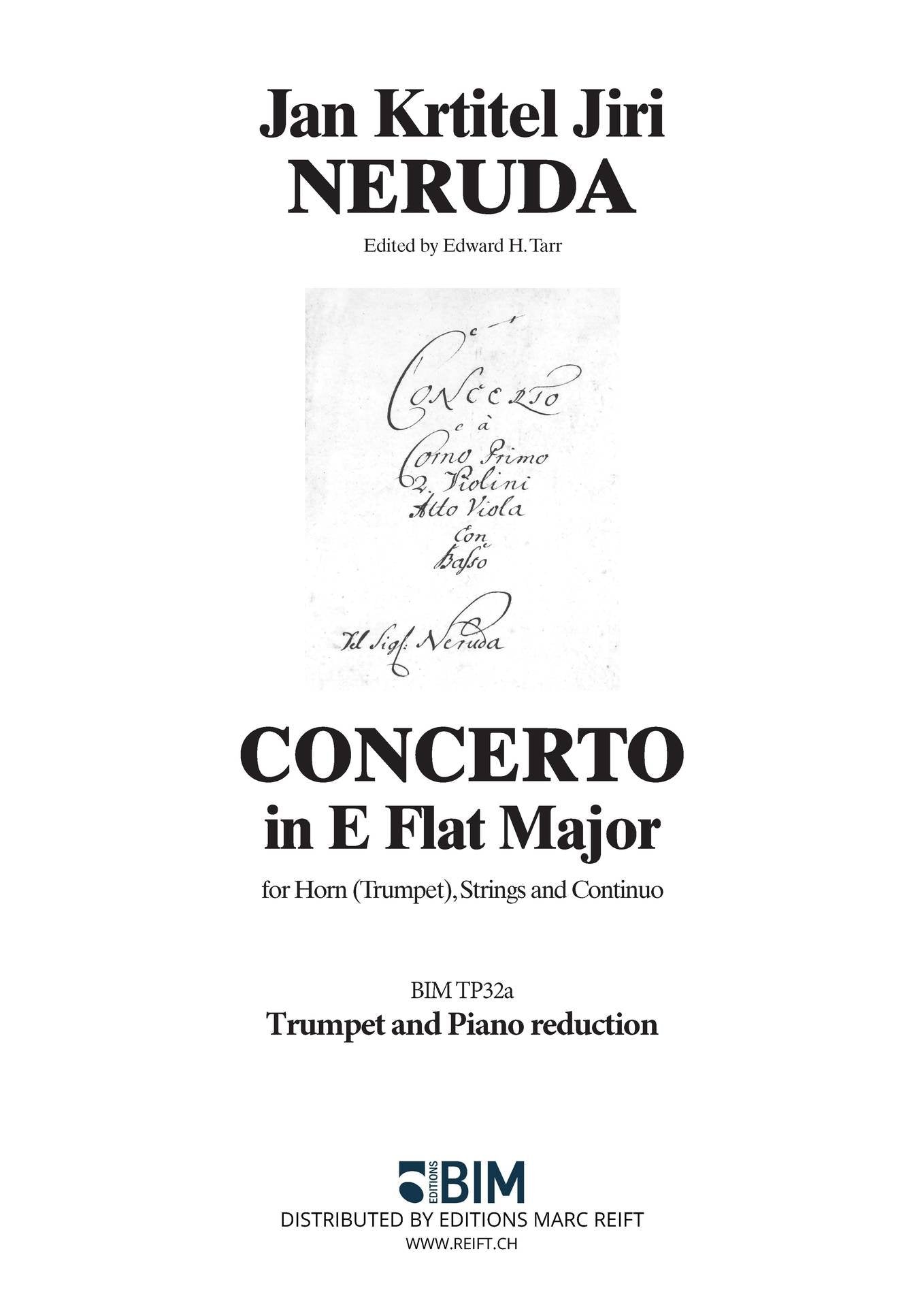 Concerto in E Flat Major para trompeta J. B. G. NERUDA