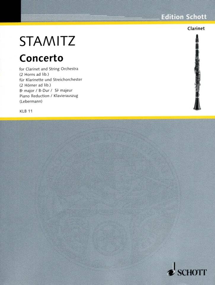 Concerto en si♭ majeur pour clarinette STAMITZ